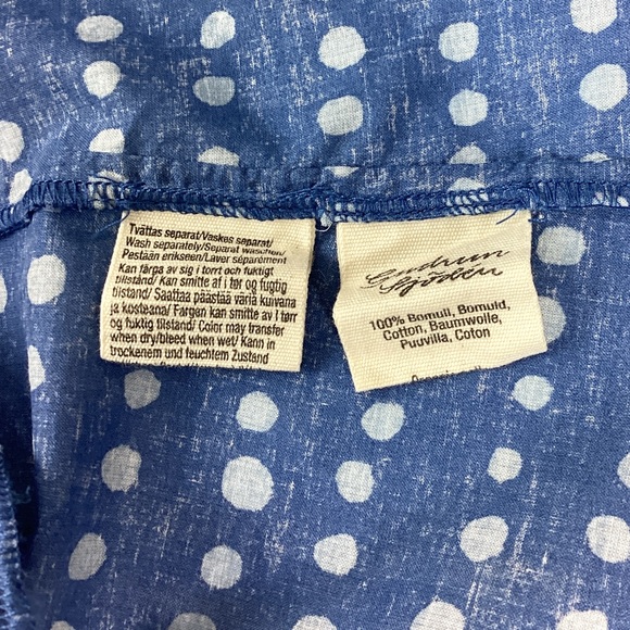 Gudrun Sjoden Polka Dot Dress Size M 100% Cotton Shift Dress Lagenlook - Picture 8 of 8